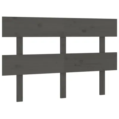 vidaXL Posteljno vzglavje sivo 144x3x81 cm trdna borovina