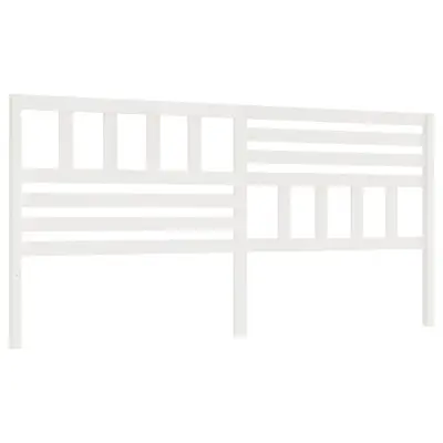 vidaXL Posteljno vzglavje belo 206x4x100 cm trdna borovina