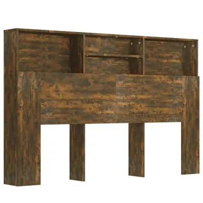 vidaXL Vzglavna omarica dimljeni hrast 160x19x103,5 cm