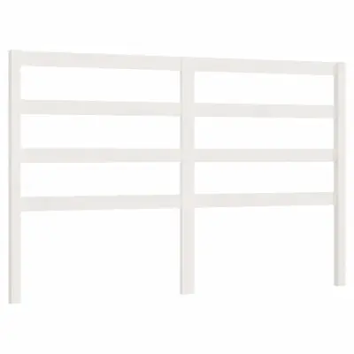 vidaXL Posteljno vzglavje belo 126x4x100 cm trdna borovina