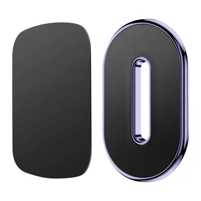 Avtomobilsko držalo za pametni telefon, 360° magnetni nosilec z lepilom - crn