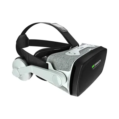 VR slušalke za pametni telefon, 3D navidezna resnicnost s potopnim avdio 3,5 mm prikljuckom - sive / crne