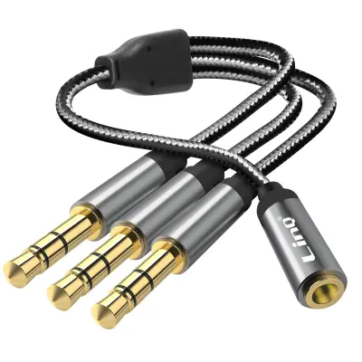 Audio Adapter Jack 3,5 mm ženski na 3x Jack 3,5 mm moški, LinQ
