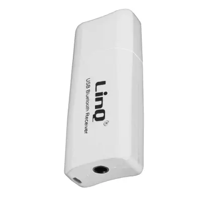 Zvocni adapter Bluetooth, brezžicni sprejemnik USB z izhodom za kabel LinQ 3,5 mm - bel