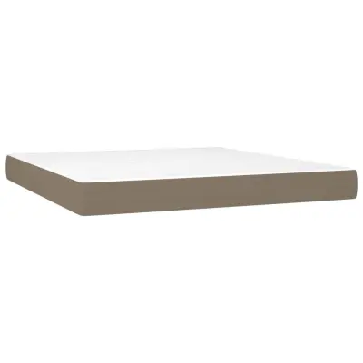 vidaXL Vzmetnica z žepkasto vzmetjo taupe 180x200x20 cm blago