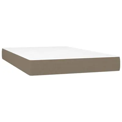 vidaXL Vzmetnica z žepkasto vzmetjo taupe 120x200x20 cm blago