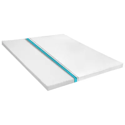vidaXL Nadvzmetnica hladna pena 180x200 cm jajčast profil 6 cm