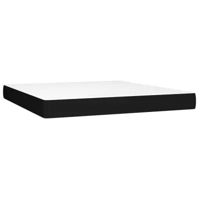 vidaXL Vzmetnica z žepkasto vzmetjo črna 180x200x20 cm blago