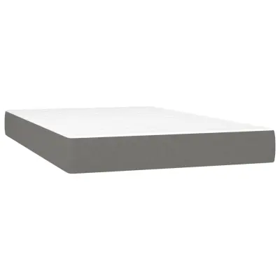 vidaXL Vzmetnica z žepkasto vzmetjo temno siva 120x200x20 cm blago