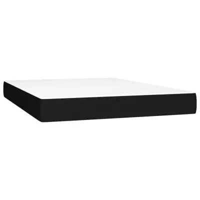 vidaXL Vzmetnica z žepkasto vzmetjo črna 140x200x20 cm blago