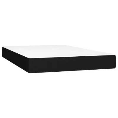vidaXL Vzmetnica z žepkasto vzmetjo črna 120x200x20 cm blago