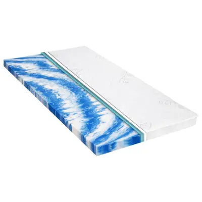 vidaXL Nadvzmetnica 100x200 cm pena z gelom 7 cm