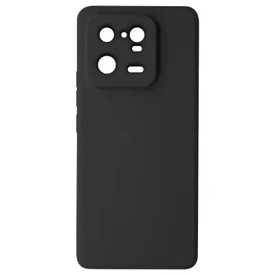 Ovitek za Xiaomi 13 Pro, mat silikon proti prstnim odtisom in notranjost iz mikrovlaken - crna