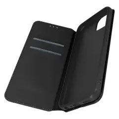 Ovitek Wiko T10, shramba za kartice s podporo za video in magnetno loputo - crna