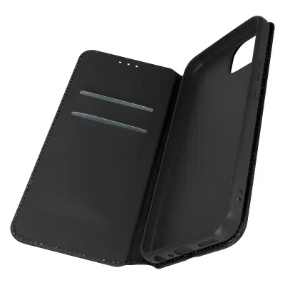 Ovitek Wiko T10, shramba za kartice s podporo za video in magnetno loputo - crna