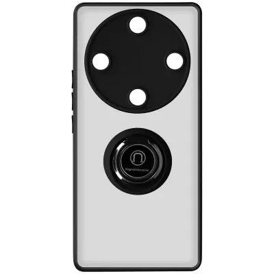 Ovitek proti prstnim odtisom Honor Magic 5 Lite, kovinski nosilni obroc - crn