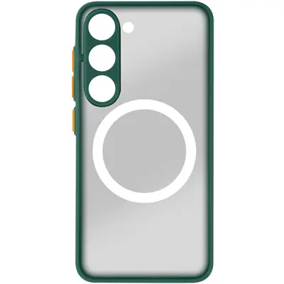 MagSafe temno zelen ovitek iz dveh materialov za Samsung S23