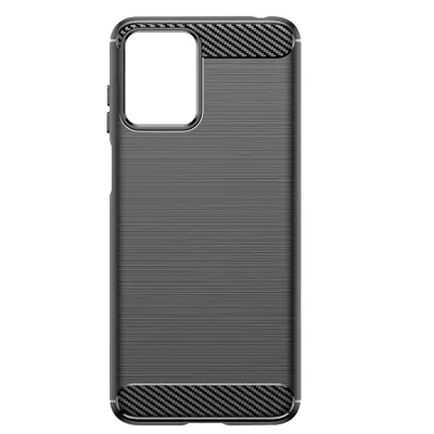 Soft Shell Design Brushed Metal Carbon Effect Black za Motorola Moto G53, G23 in G13