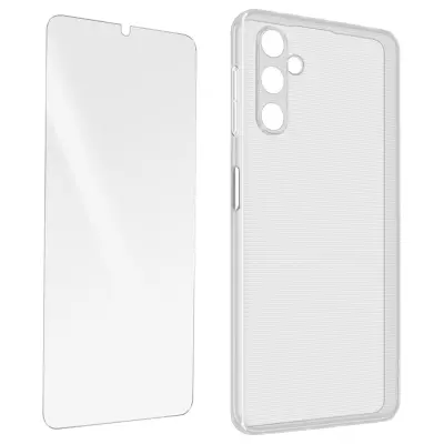 Samsung Galaxy A14 4G in 5G 360° zašcitni paket: mehko, tanko, prozorno ohišje iz kaljenega stekla