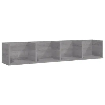 vidaXL Stenska polica siva sonoma 100x18x18 cm inženirski les
