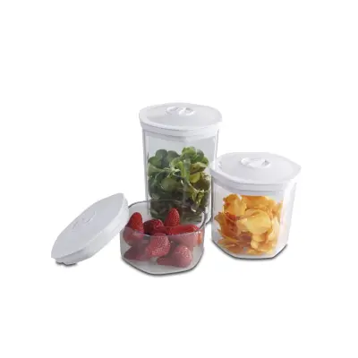 SOLIS Šesterokotne vakuumske posode (3 kosi)