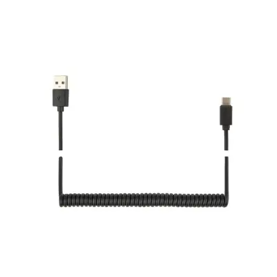 Spiralni kabel USB-A na USB-C 0,6m