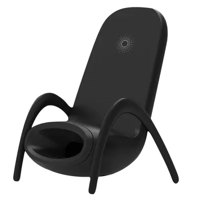 Chair Design 15 W brezžicni indukcijski polnilnik, izjemno hitro polnjenje - crn