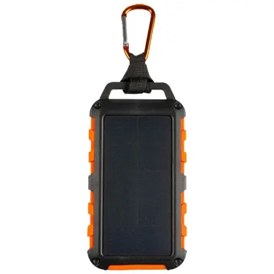 Solar Powerbank 10000 mAh IPX4 Certified, USB-C Port 20W Power Delivery 2x USB Ports, Xtorm - Black/Orange