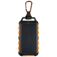 Solar Powerbank 10000 mAh IPX4 Certified, USB-C Port 20W Power Delivery 2x USB Ports, Xtorm - Black/Orange