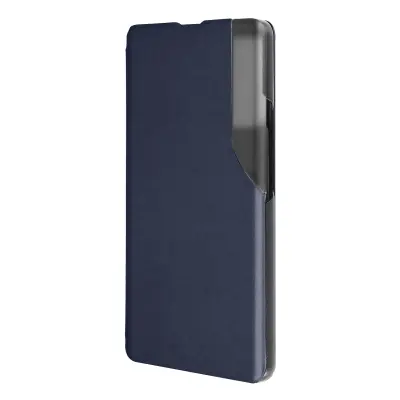 Xiaomi 13 Clear View etui, preklopno okno in funkcija stojala - polnocno modra