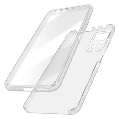 Ovitek za Xiaomi Redmi Note 11 Pro 5G Celotno ohišje, trda hrbtna stran, mehka sprednja zašcita - prozorna