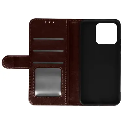 Ovitek za denarnico Xiaomi 13 s stojalom za video in magnetnim jezickom - rjav