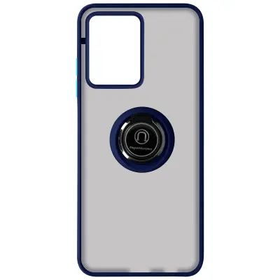 Ovitek proti prstnim odtisom Vivo Y16, kovinski nosilni obroc - modra