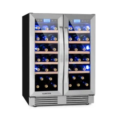 Klarstein Vinovilla Duo 42 hladilnik za vino, Nerjavece jeklo