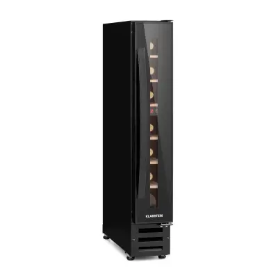 Klarstein Vinovilla 7 built-in Uno Onyx vgraden hladilnik za vino, Crna