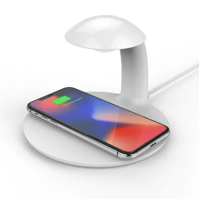 Brezžični polnilnik Zikko ZW8011 2in1 10W Inteligenten Hitro svetilko nastavljivo LED nočna lučka za Samsung iPhoneX
