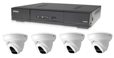Komplet kamer 1x AVTECH DVR DGD1005AV in 4x 2MPX Dome kamera AVTECH DGC1004XFT + 2x BREZPLAČEN napajalnik!