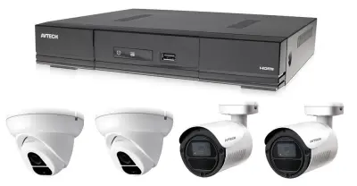 Komplet kamer 1x AVTECH DVR DGD1005AV, 2x 2MPX Dome kamera AVTECH DGC1004XFT in 2x 2MPX Bullet kamera AVTECH DGC1105YFT + 2x BREZPLAČEN napajalnik!