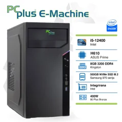 PCPLUS E-machine i5-12400 8GB 500GB NVMe SSD namizni računalnik
