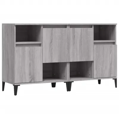 vidaXL Komoda 2 kosa siva sonoma 60x35x70 cm inženirski les