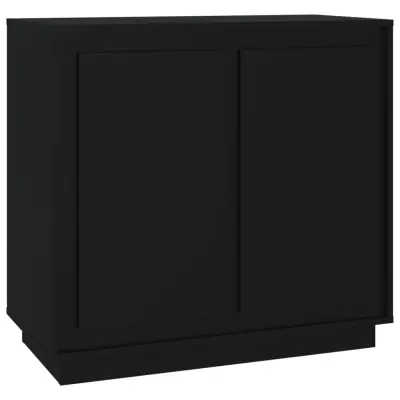 vidaXL Komoda črna 80x34x75 cm inženirski les