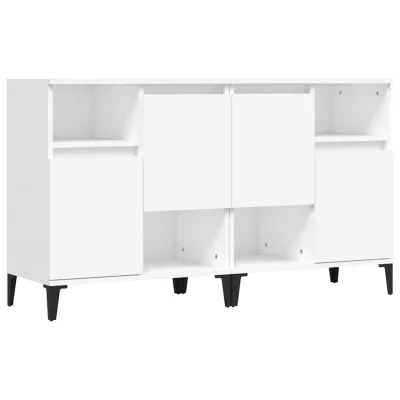 vidaXL Komoda 2 kosa bela 60x35x70 cm inženirski les