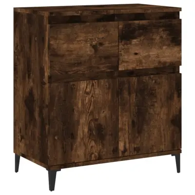 vidaXL Komoda dimljeni hrast 60x35x70 cm inženirski les