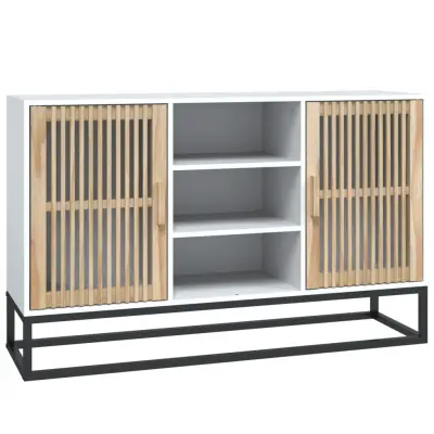 vidaXL Komoda bela 105x30x65 cm inženirski les