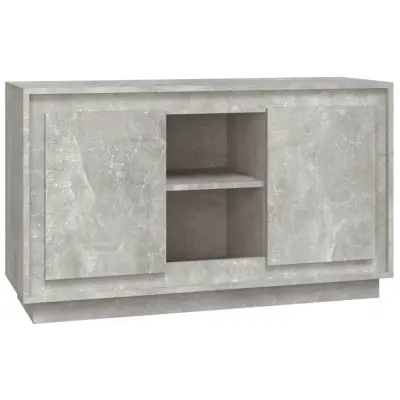 vidaXL Komoda betonsko siva 102x35x60 cm inženirski les
