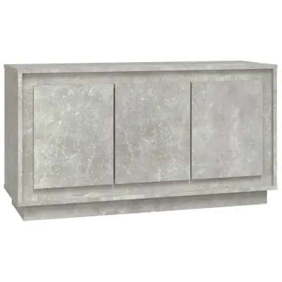 vidaXL Komoda betonsko siva 102x35x55 cm inženirski les