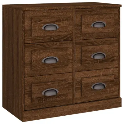 vidaXL Komoda rjavi hrast 70x35,5x67,5 cm inženirski les