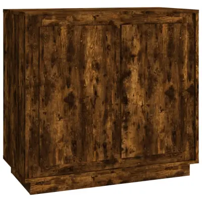 vidaXL Komoda dimljeni hrast 80x34x75 cm inženirski les