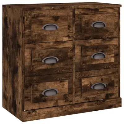 vidaXL Komoda dimljeni hrast 70x35,5x67,5 cm inženirski les