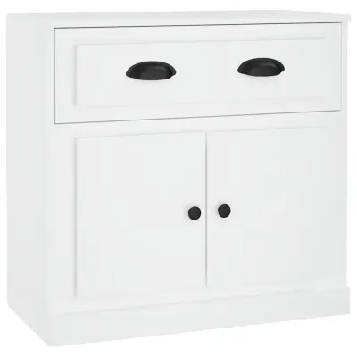 vidaXL Komoda bela 70x35,5x67,5 cm inženirski les